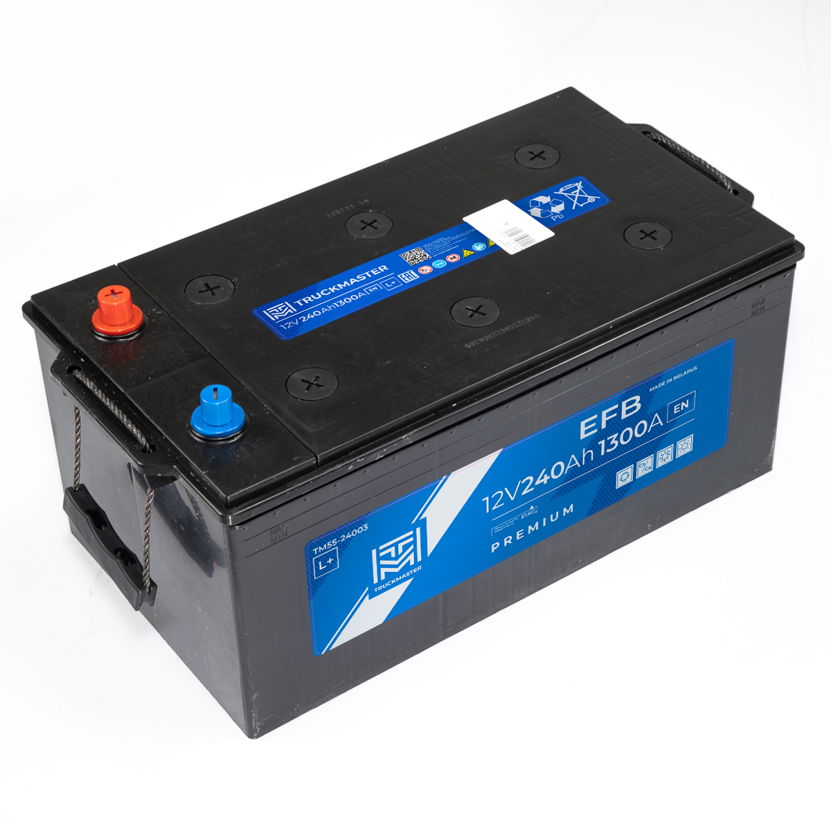 Аккумулятор Премиум EFB 12V 240Ah 1300A 518х274х237 Крепление B00 поляр.3 (плоская крышка)
