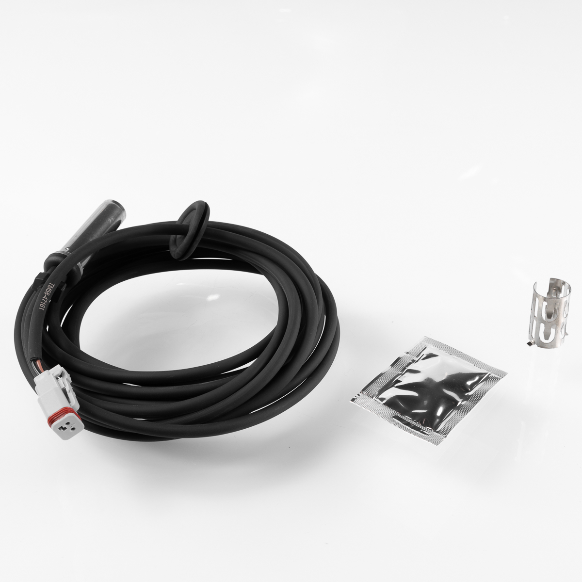 Датчик ABS (левый+прямой+длина кабеля =4385мм) Комплект втулка и смазка