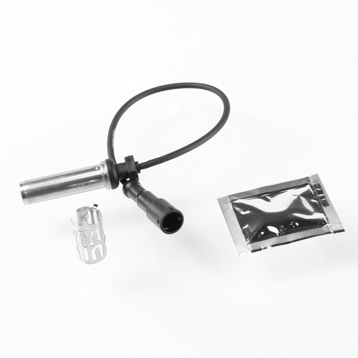 Датчик ABS (прямой+длина кабеля = 294мм+общая длина = 415мм) Комплект втулка и смазка