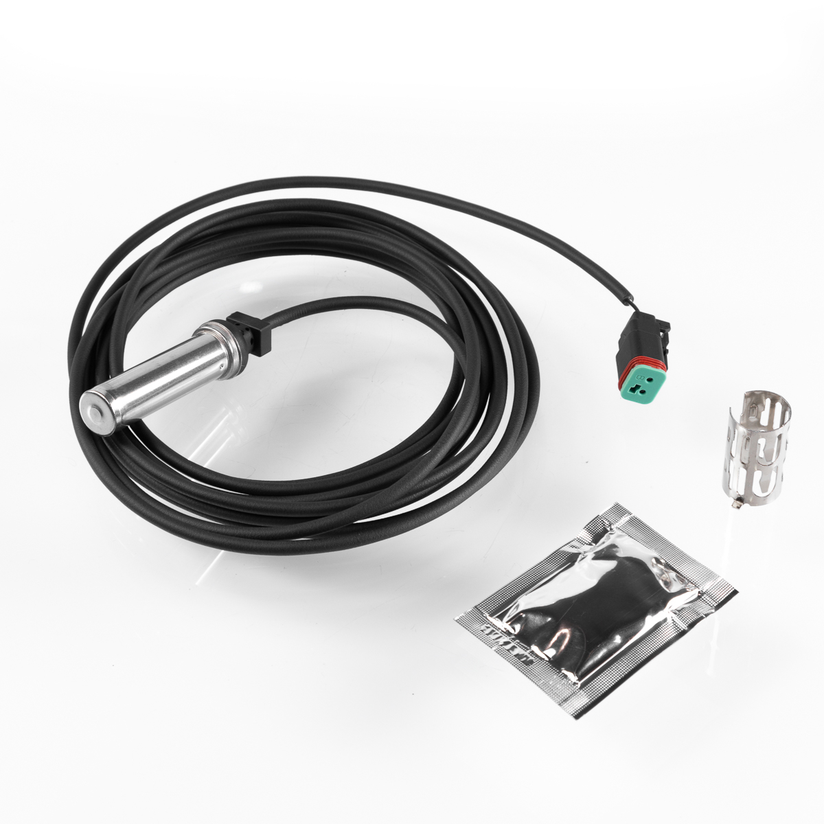 Датчик ABS (передний+прямой+длина= 3890/4014мм+без кольца фиксации кабеля) втулка+смазка