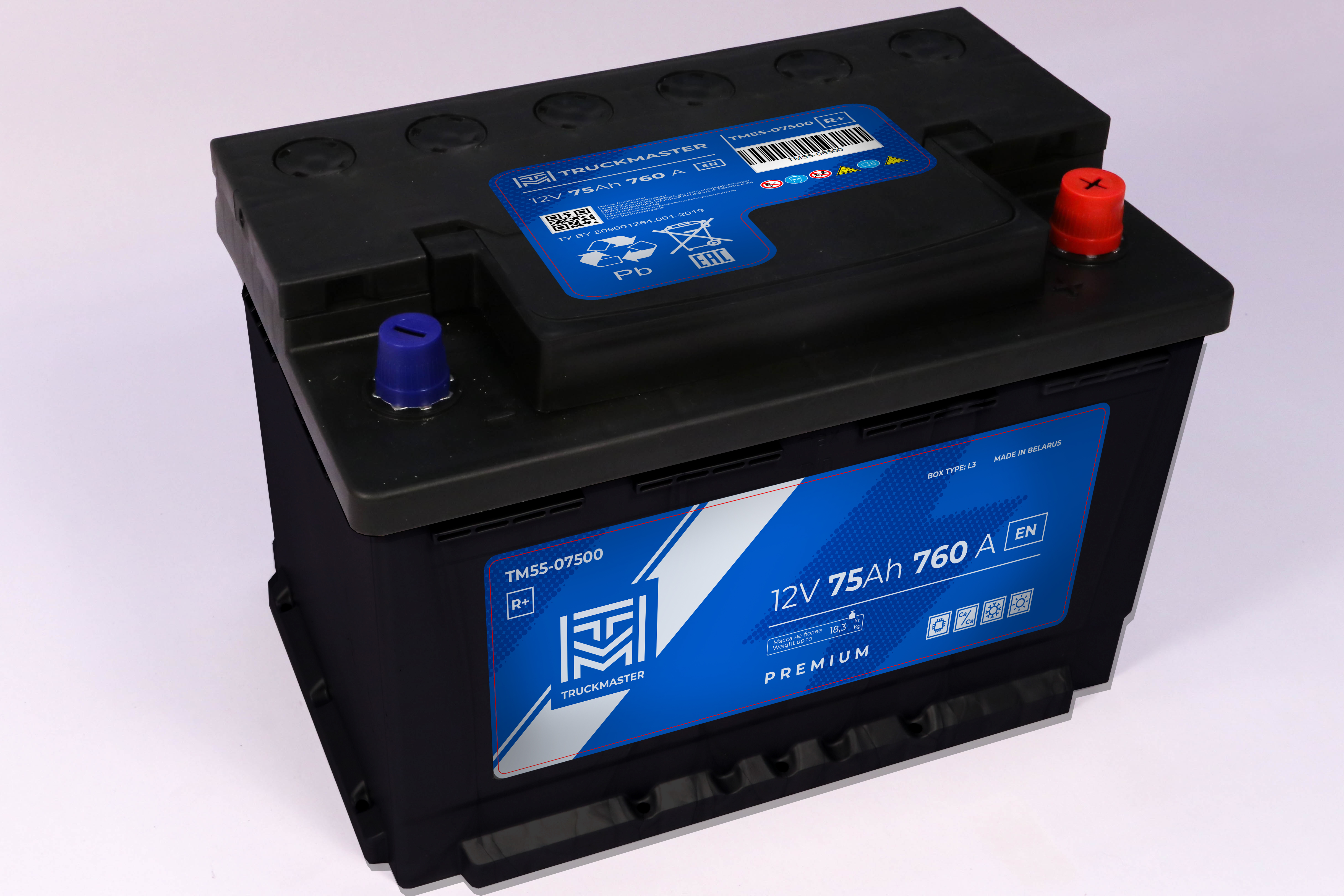 Аккумулятор Премиум 12V 75Ah 760A 276x175x190 Крепление В13 поляр.0