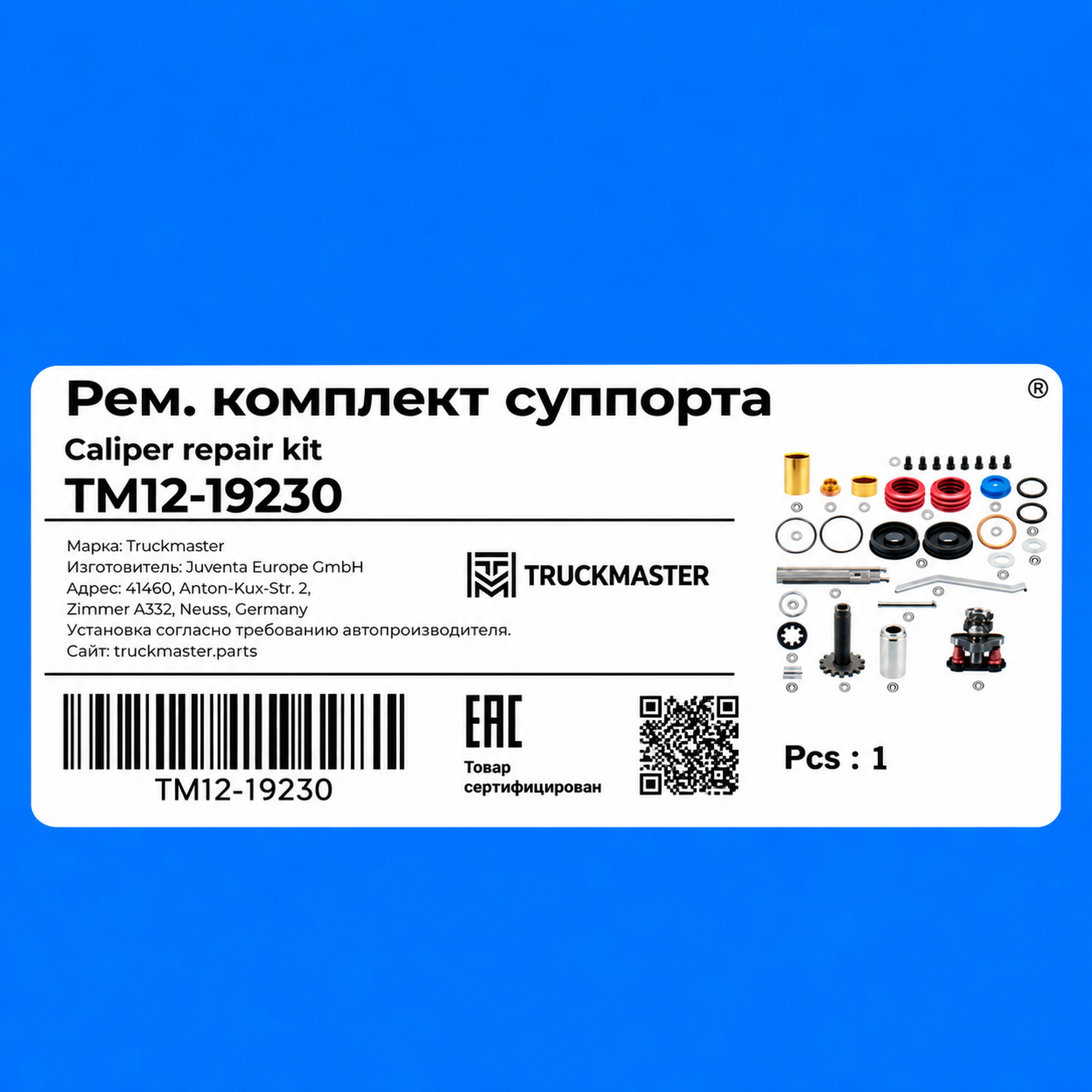 TM12-19230 РМК суппорта BPW TSB3709/4309/4312 полный (пятак без штыря)