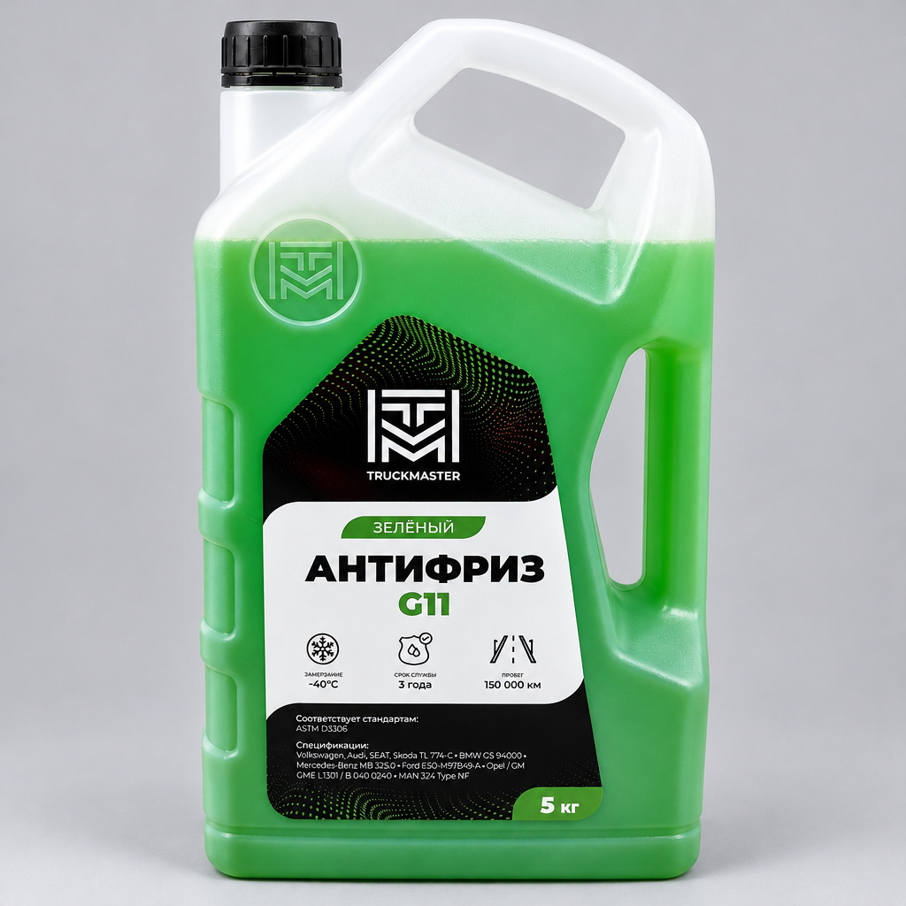 Антифриз TRUCKMASTER G11 зеленый -40C HOAT готовый 5 кг