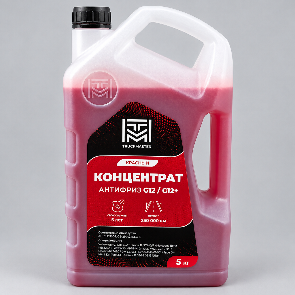 TM00-21005 Антифриз TRUCKMASTER G12/G12+ красный OAT концентрат 5 кг